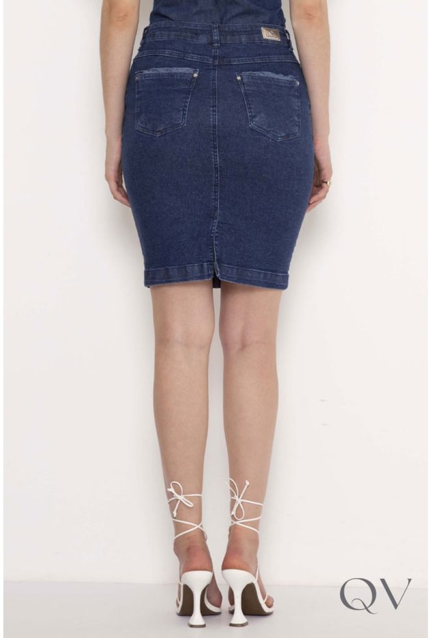 SAIA TRADICIONAL JEANS BOLSO FACA - LAURA ROSA SAIA TRADICIONAL JEANS BOLSO FACA - LAURA ROSA