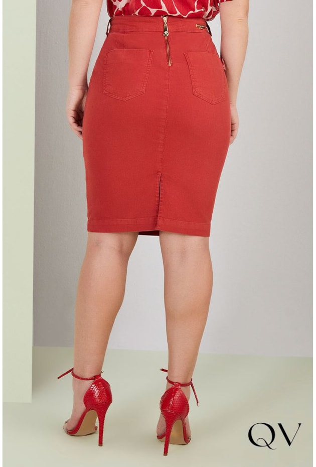 SAIA TRADICIONAL SARJA COLOR VERMELHO - TITANIUM JEANS
