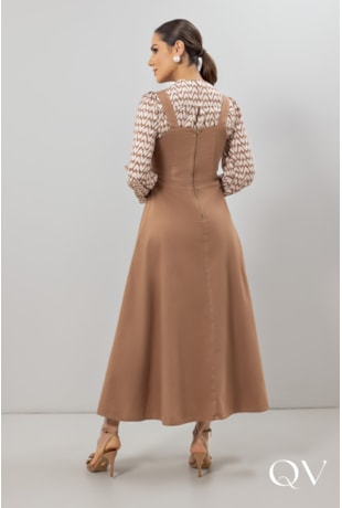 SALOPETE GODÊ EM SARJA COLLOR OCRE - LAURA ROSA
