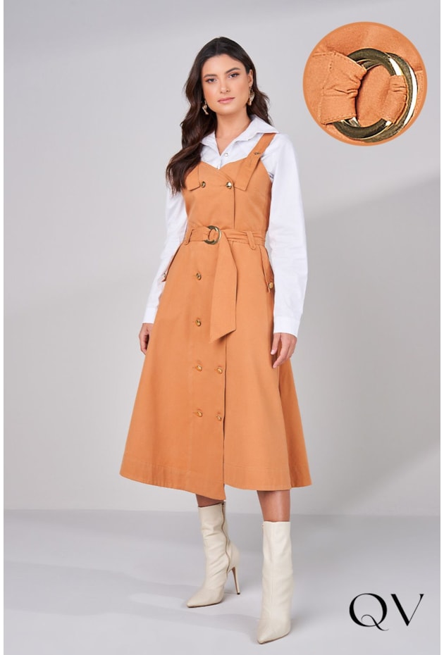 SALOPETE SARJA COLLOR COM TRANSPASSE - TITANIUM JEANS SALOPETE SARJA COLLOR COM TRANSPASSE - TITANIUM JEANS