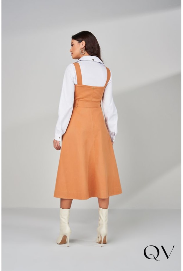 SALOPETE SARJA COLLOR COM TRANSPASSE - TITANIUM JEANS SALOPETE SARJA COLLOR COM TRANSPASSE - TITANIUM JEANS