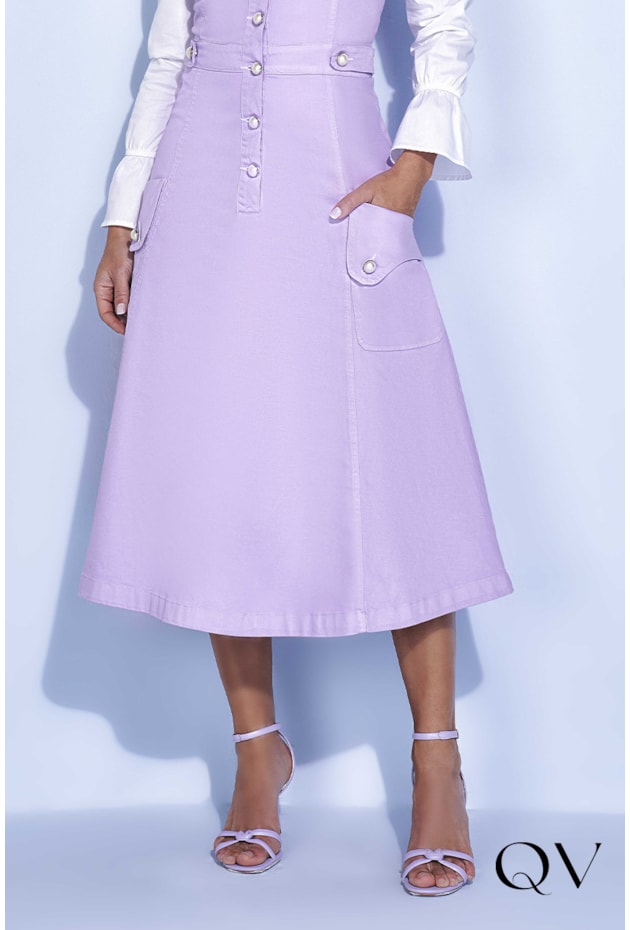 SALOPETE SARJA COLLOR LILÁS - TITANIUM JEANS SALOPETE SARJA COLLOR LILÁS - TITANIUM JEANS