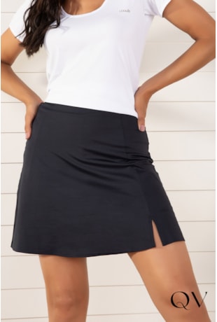 SHORTS SAIA COM BOLSO PRETO - LEKAZIS