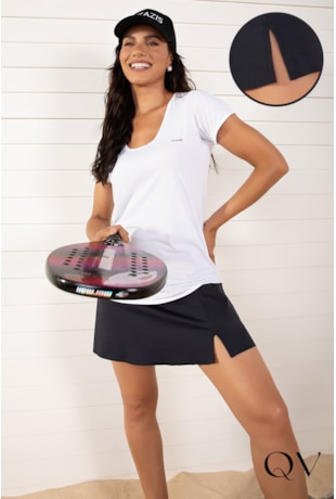SHORTS SAIA COM BOLSO PRETO - LEKAZIS SHORTS SAIA COM BOLSO PRETO - LEKAZIS