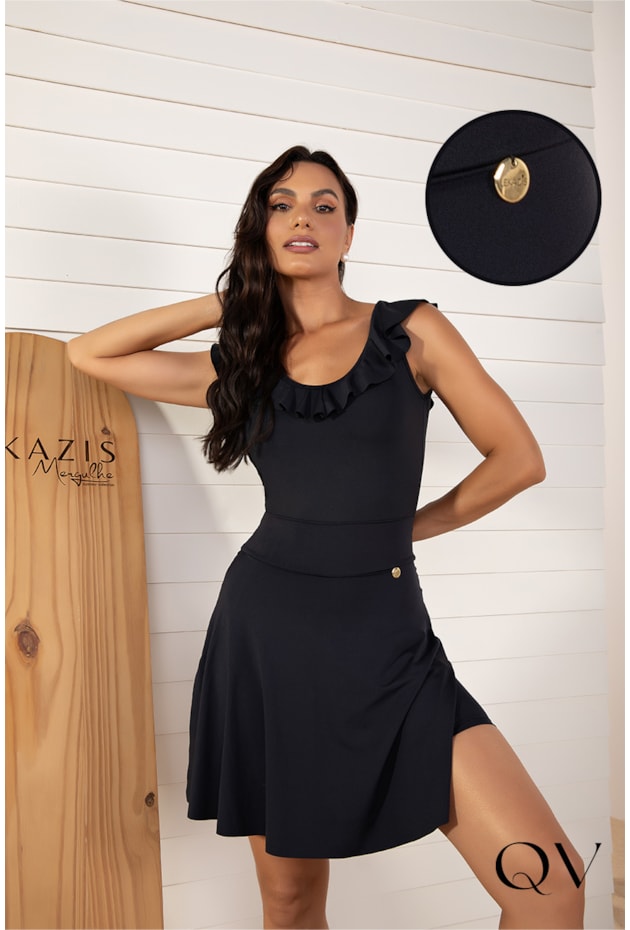 SHORTS SAIA PRETO - LEKAZIS SHORTS SAIA PRETO - LEKAZIS