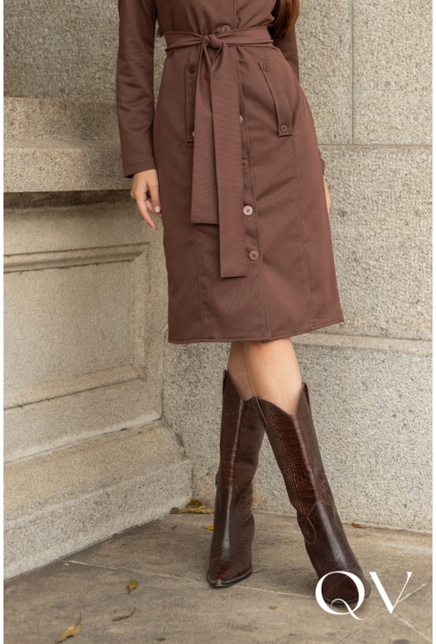 SOBRETUDO EM FENDI ALFAIATARIA MARROM - JANY PIM