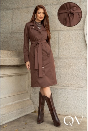 SOBRETUDO EM FENDI ALFAIATARIA MARROM - JANY PIM