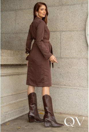 SOBRETUDO EM FENDI ALFAIATARIA MARROM - JANY PIM