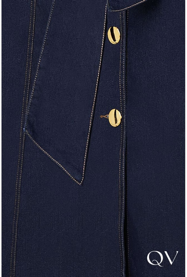 SOBRETUDO JEANS COM PESPONTOS MARINHO - TITANIUM JEANS SOBRETUDO JEANS COM PESPONTOS MARINHO - TITANIUM JEANS