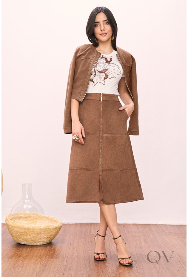 T-SHIRT COM ESTAMPA EM MALHA OFF WHITE - TITANIUM JEANS