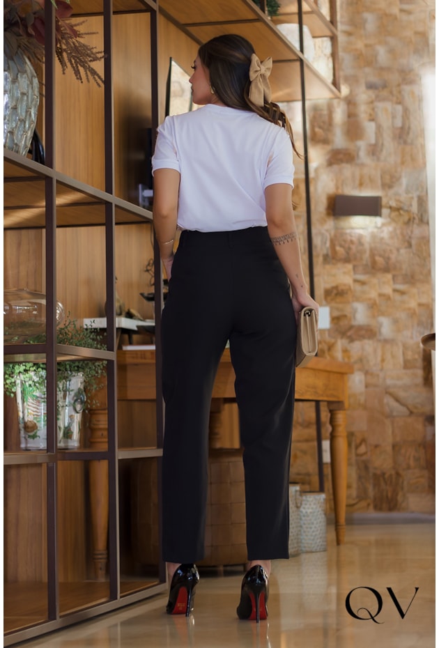 T-SHIRT EM MALHA PENTEADA BRANCO - LUZIA FAZZOLLI T-SHIRT EM MALHA PENTEADA BRANCO - LUZIA FAZZOLLI