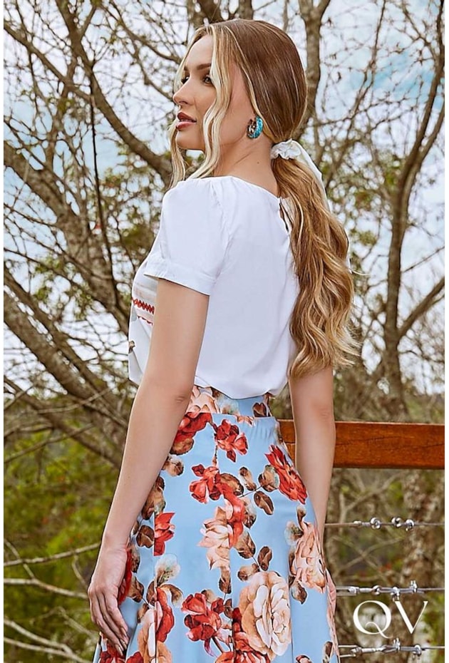 T-SHIRT FLORAL OFF WHITE - JANY PIM T-SHIRT FLORAL OFF WHITE - JANY PIM