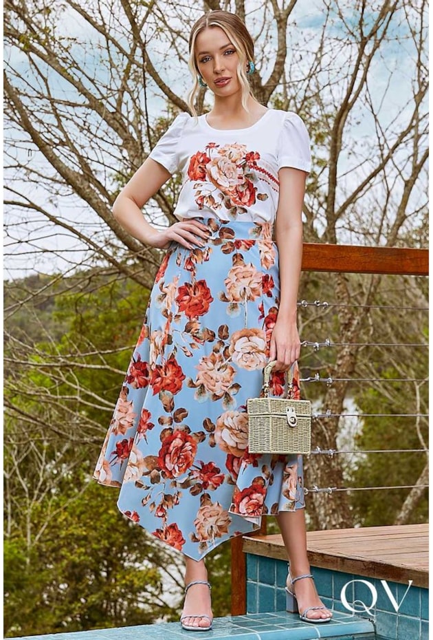 T-SHIRT FLORAL OFF WHITE - JANY PIM T-SHIRT FLORAL OFF WHITE - JANY PIM