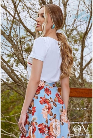 T-SHIRT FLORAL OFF WHITE - JANY PIM