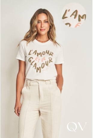 T-SHIRT RETA EM MEIA MALHA VERDE - DOCE TRAMA