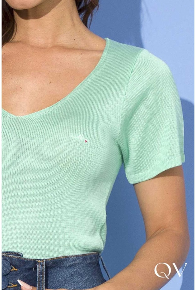 T-SHIRT TRICOT ACRILICO VERDE - LEKAZIS T-SHIRT TRICOT ACRILICO VERDE - LEKAZIS