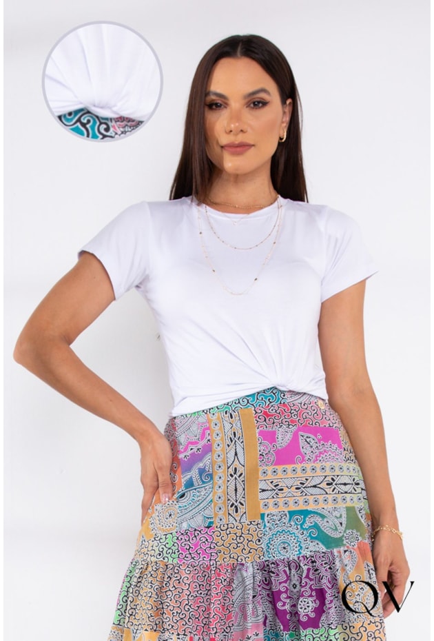 T-SHIRT VISCOLYCRA BASIC BRANCO - LEKAZIS T-SHIRT VISCOLYCRA BASIC BRANCO - LEKAZIS