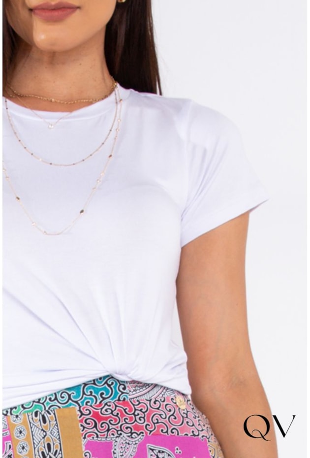 T-SHIRT VISCOLYCRA BASIC BRANCO - LEKAZIS T-SHIRT VISCOLYCRA BASIC BRANCO - LEKAZIS
