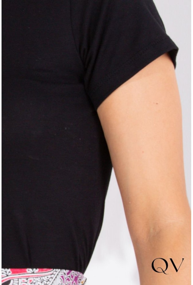 T-SHIRT VISCOLYCRA BASIC PRETO - LEKAZIS