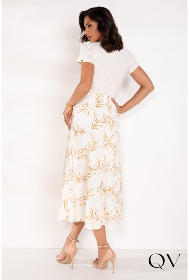 T-SHIRT VISCOLYCRA BORDADA BEGE - LEKAZIS T-SHIRT VISCOLYCRA BORDADA BEGE - LEKAZIS