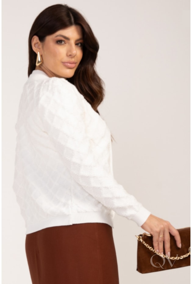 TWIN SET EM TRICOT OFF WHITE - LEKAZIS
