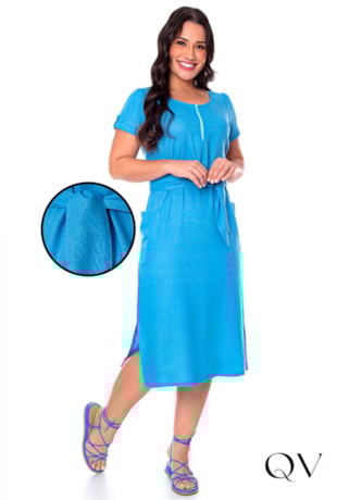 VESTIDO BASIC MOLETINHO LIMA TESTE - HAPUK