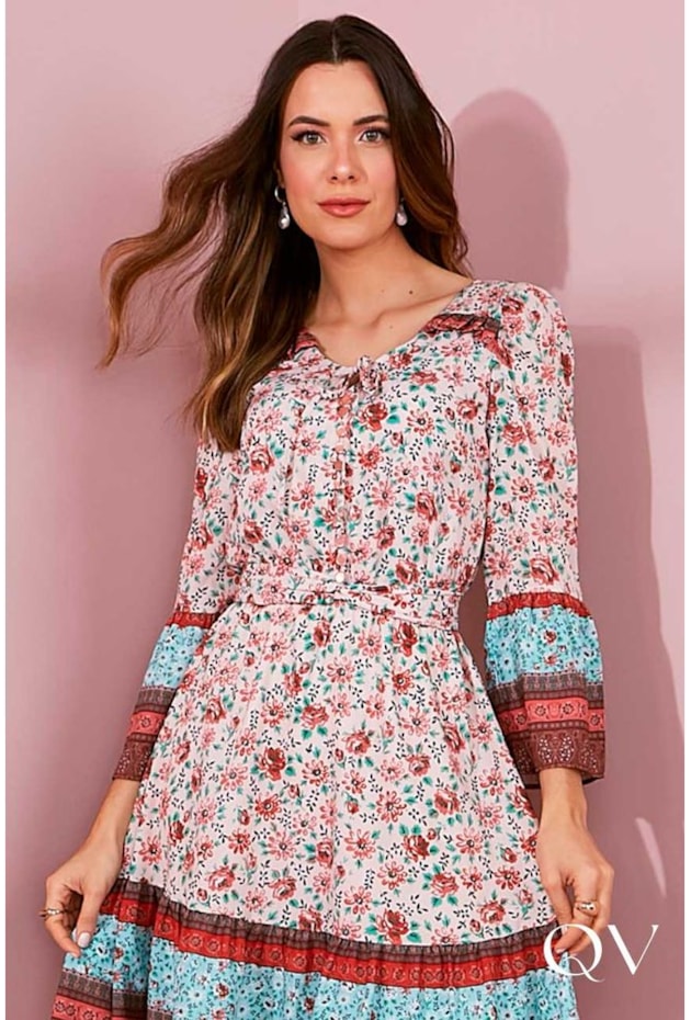 VESTIDO BOHO FLORAL - JANY PIM VESTIDO BOHO FLORAL - JANY PIM