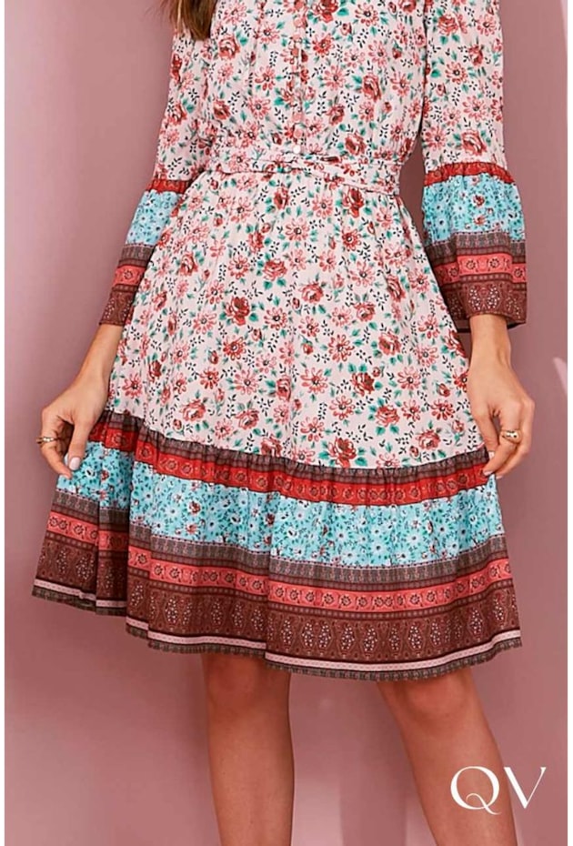 VESTIDO BOHO FLORAL - JANY PIM VESTIDO BOHO FLORAL - JANY PIM