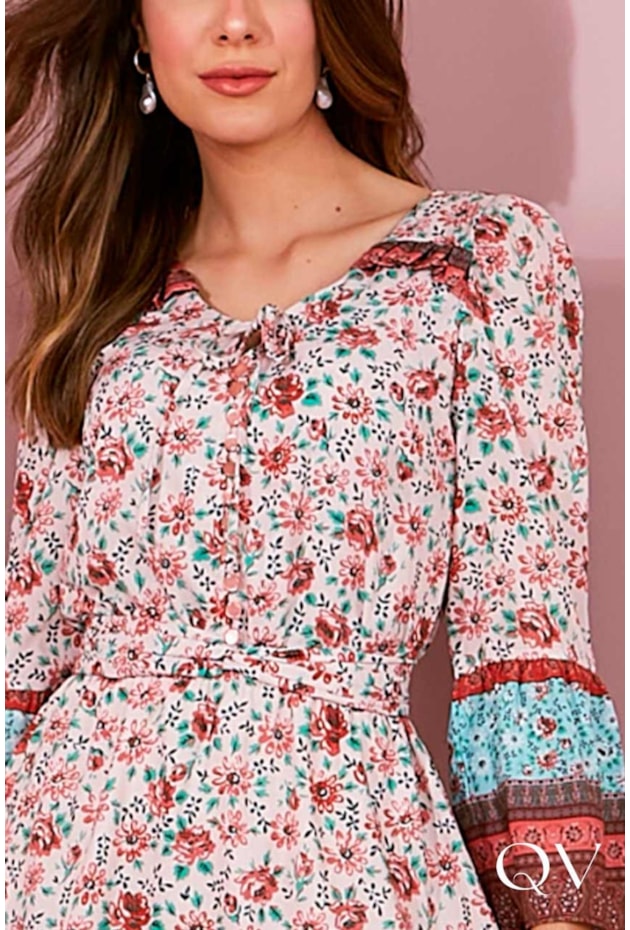 VESTIDO BOHO FLORAL - JANY PIM VESTIDO BOHO FLORAL - JANY PIM