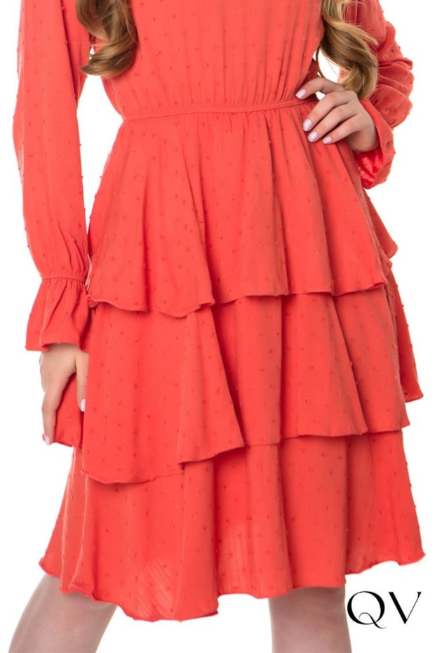 VESTIDO CAMADAS VISCOSE PIPOQUINHA LARANJA - HAPUK VESTIDO CAMADAS VISCOSE PIPOQUINHA LARANJA - HAPUK