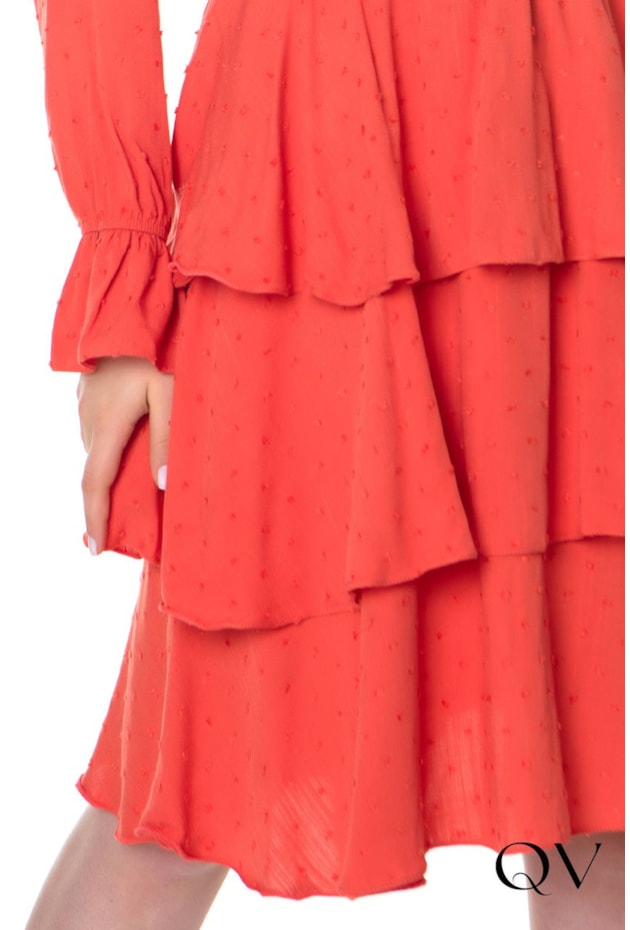 VESTIDO CAMADAS VISCOSE PIPOQUINHA LARANJA - HAPUK VESTIDO CAMADAS VISCOSE PIPOQUINHA LARANJA - HAPUK