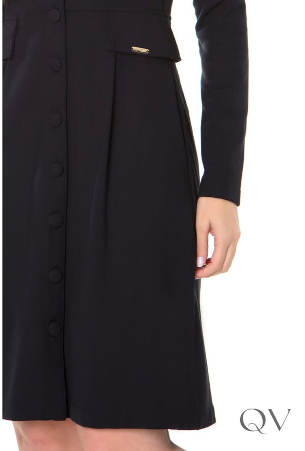 VESTIDO CASACO TEDDY PRETO - HAPUK VESTIDO CASACO TEDDY PRETO - HAPUK