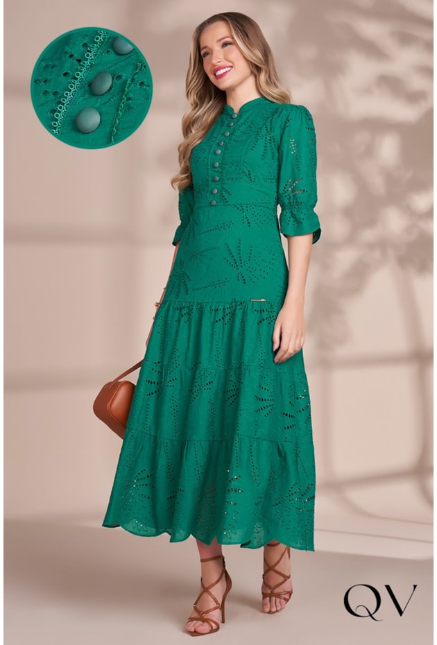 VESTIDO CHEMISE LAISE VERDE - FASCÍNIUS