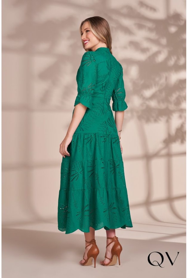 VESTIDO CHEMISE LAISE VERDE - FASCÍNIUS