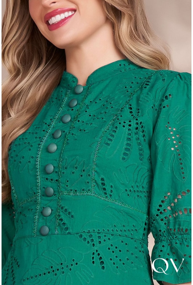 VESTIDO CHEMISE LAISE VERDE - FASCÍNIUS VESTIDO CHEMISE LAISE VERDE - FASCÍNIUS