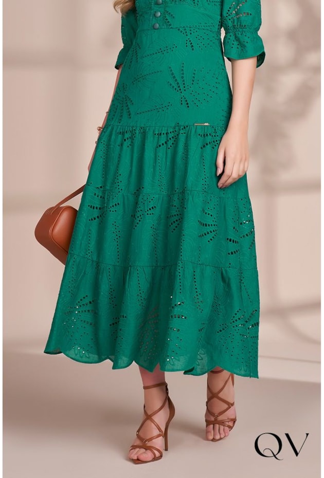 VESTIDO CHEMISE LAISE VERDE - FASCÍNIUS