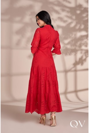 VESTIDO CHEMISE LAISE VERMELHO - FASCÍNIUS