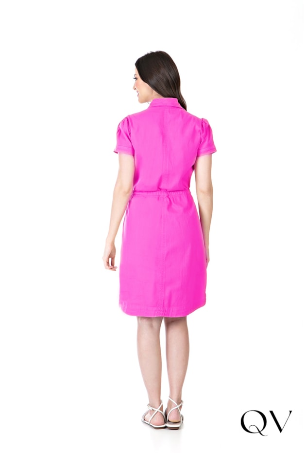 VESTIDO CHEMISIE JEANS COLOR PINK - HAPUK