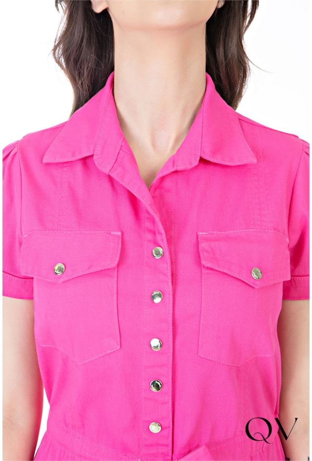 VESTIDO CHEMISIE JEANS COLOR PINK - HAPUK VESTIDO CHEMISIE JEANS COLOR PINK - HAPUK