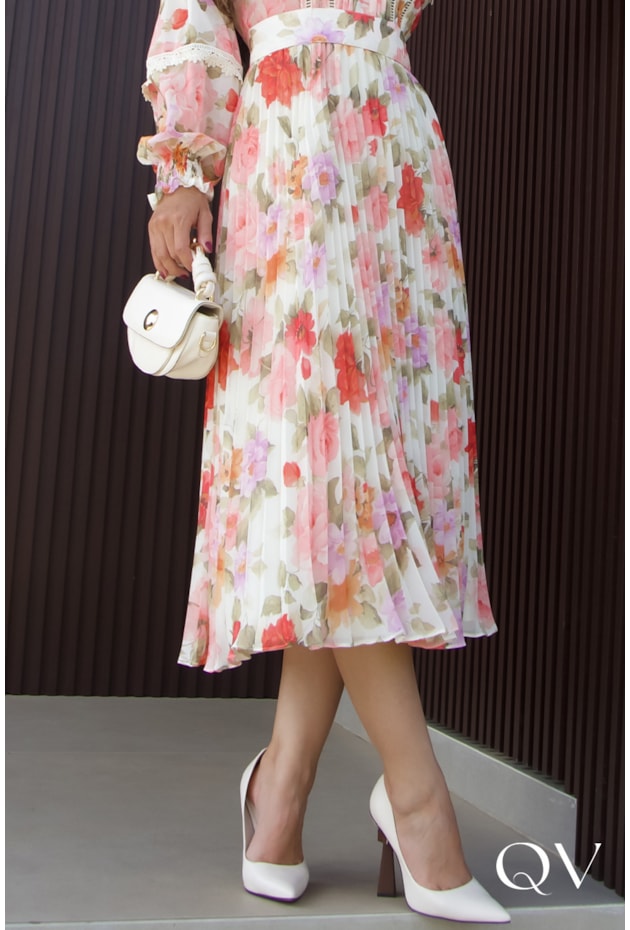 VESTIDO CHIFFON ESTAMPADO FLORAL - LUZIA FAZZOLLI VESTIDO CHIFFON ESTAMPADO FLORAL - LUZIA FAZZOLLI