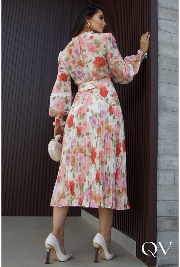 VESTIDO CHIFFON ESTAMPADO FLORAL - LUZIA FAZZOLLI VESTIDO CHIFFON ESTAMPADO FLORAL - LUZIA FAZZOLLI
