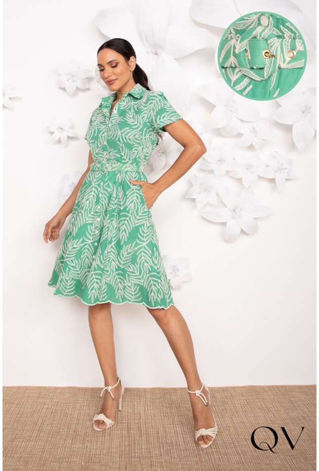 VESTIDO CLÁSSICO DE LAISE VERDE - LEKAZIS VESTIDO CLÁSSICO DE LAISE VERDE - LEKAZIS