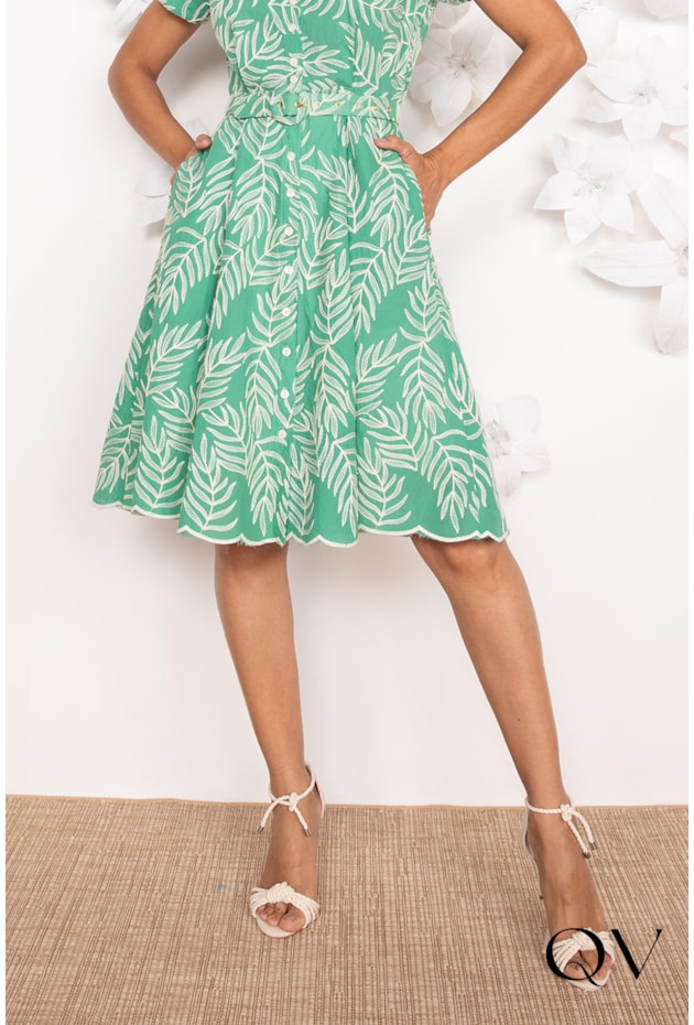 VESTIDO CLÁSSICO DE LAISE VERDE - LEKAZIS VESTIDO CLÁSSICO DE LAISE VERDE - LEKAZIS