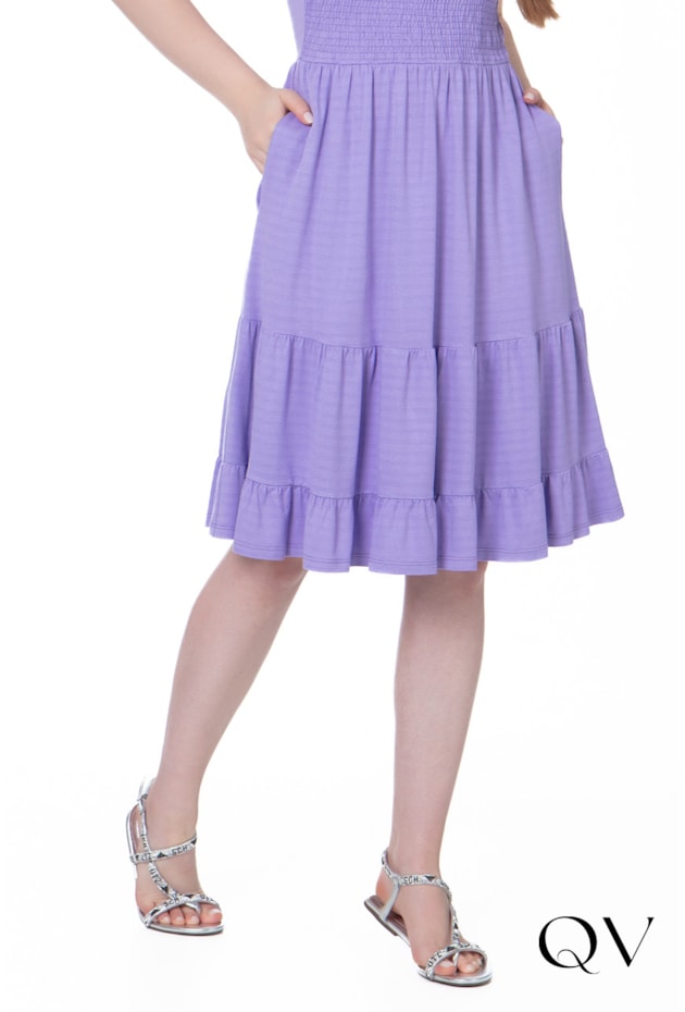 VESTIDO CURTO COM LASTEX LILÁS - HAPUK