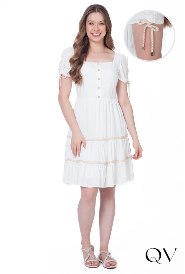 VESTIDO CURTO COM SIANINHA BRANCO - HAPUK VESTIDO CURTO COM SIANINHA BRANCO - HAPUK
