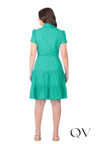 VESTIDO CURTO EM LAISE VERDE ÁGUA - HAPUK