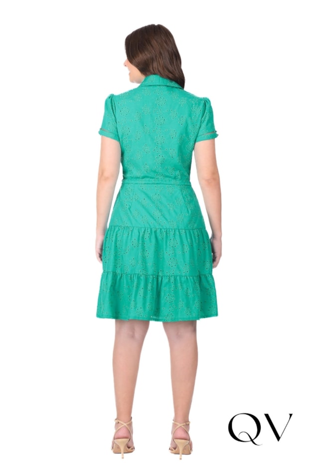 VESTIDO CURTO EM LAISE VERDE ÁGUA - HAPUK