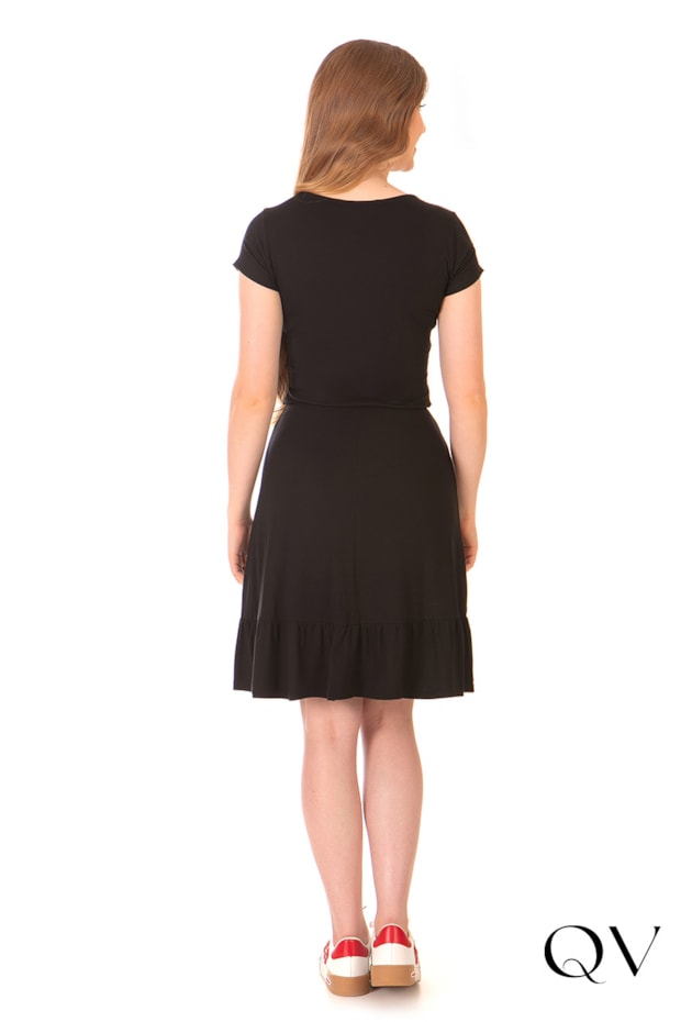 VESTIDO CURTO EVASÊ PRETO - HAPUK