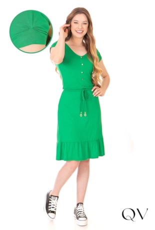 VESTIDO CURTO EVASÊ VERDE - HAPUK