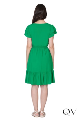 VESTIDO CURTO VISCOSE VERDE - HAPUK